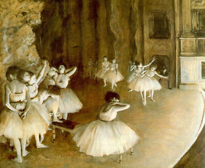 Edgar Degas Ballet Rehearsal on Stage Germany oil painting art